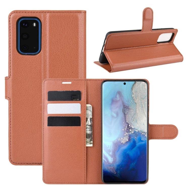 Per Galaxy S11e Litchi Texture Custodia protettiva a vibrazione orizzontale con supporto, slot per schede e portafoglio