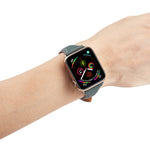 Per Apple Watch 3/2/1 generazione cinturino in pelle sottile universale da 38 mm