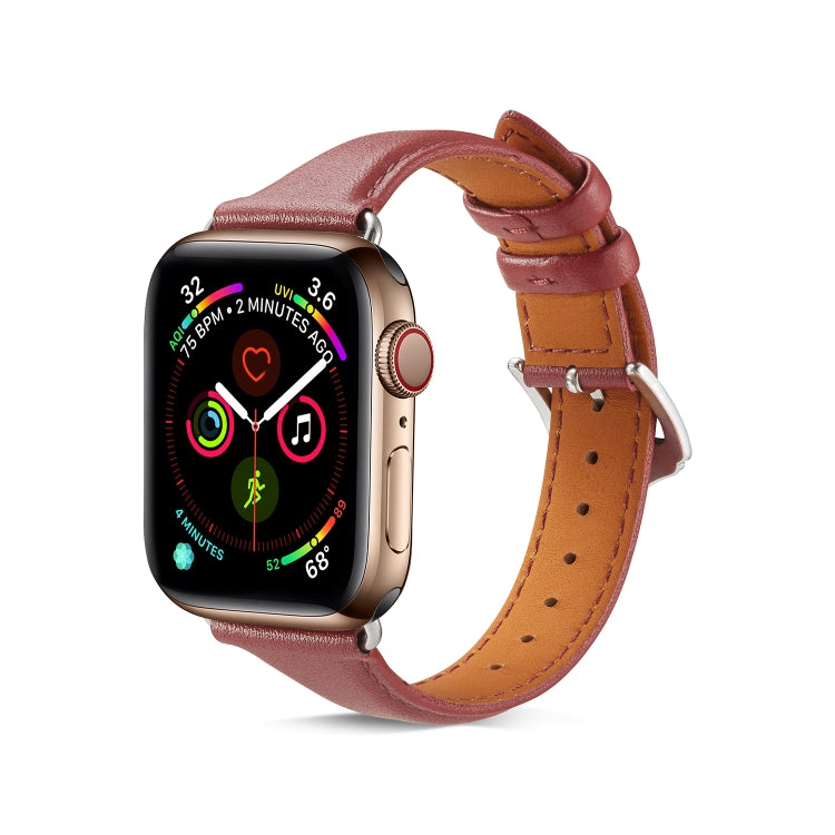 Per Apple Watch 3/2/1 generazione cinturino in pelle sottile universale da 38 mm