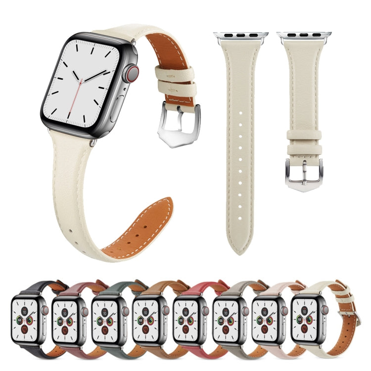 Per Apple Watch 3/2/1 generazione cinturino in pelle sottile universale da 38 mm