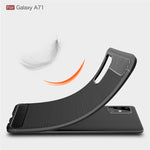 Custodia in TPU in fibra di carbonio con trama spazzolata per Galaxy A71