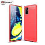 Custodia in TPU in fibra di carbonio con trama spazzolata per Galaxy A71