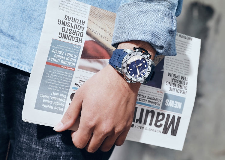 OCHSTIN 6124 Orologio da uomo impermeabile con luce notturna Orologio sportivo al quarzo Orologio in silicone