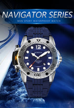 OCHSTIN 6124 Orologio da uomo impermeabile con luce notturna Orologio sportivo al quarzo Orologio in silicone