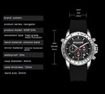 OCHSTIN 6125A Orologio da uomo impermeabile al quarzo con cronografo sportivo da uomo multifunzione