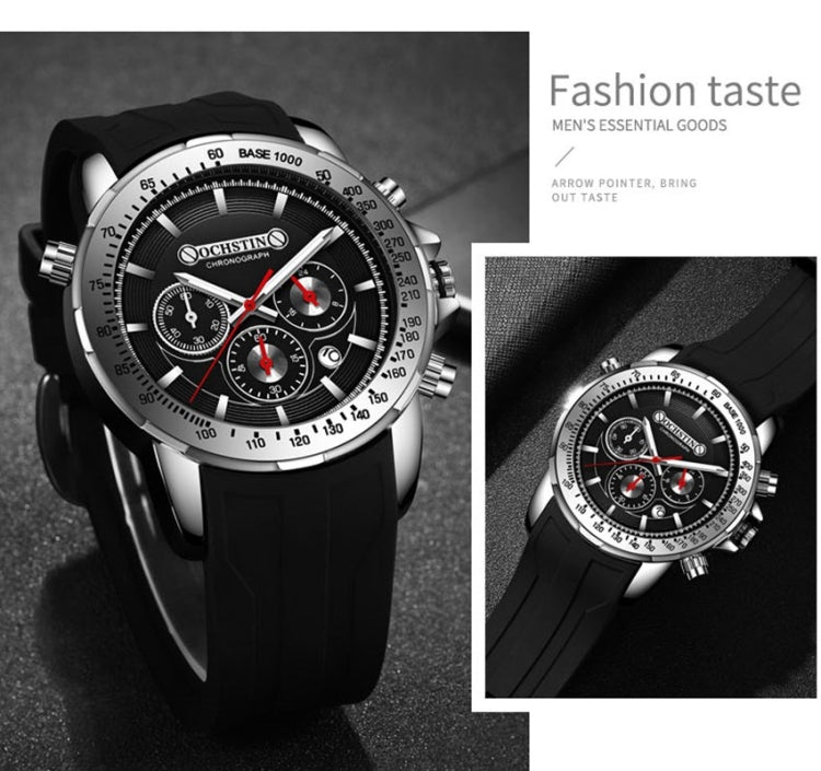 OCHSTIN 6125A Orologio da uomo impermeabile al quarzo con cronografo sportivo da uomo multifunzione