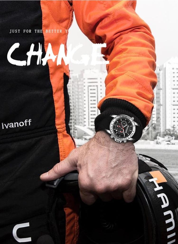 OCHSTIN 6125A Orologio da uomo impermeabile al quarzo con cronografo sportivo da uomo multifunzione