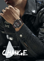 OCHSTIN 6125B orologio orologio al quarzo luce notturna orologio impermeabile cronometraggio orologio da uomo alla moda in pelle multifunzione
