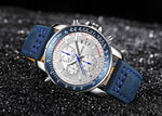 OCHSTIN 6125B orologio orologio al quarzo luce notturna orologio impermeabile cronometraggio orologio da uomo alla moda in pelle multifunzione