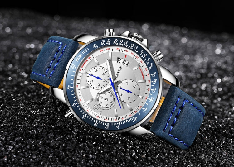 OCHSTIN 6125B orologio orologio al quarzo luce notturna orologio impermeabile cronometraggio orologio da uomo alla moda in pelle multifunzione