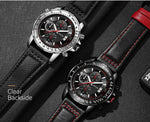OCHSTIN 6125B orologio orologio al quarzo luce notturna orologio impermeabile cronometraggio orologio da uomo alla moda in pelle multifunzione