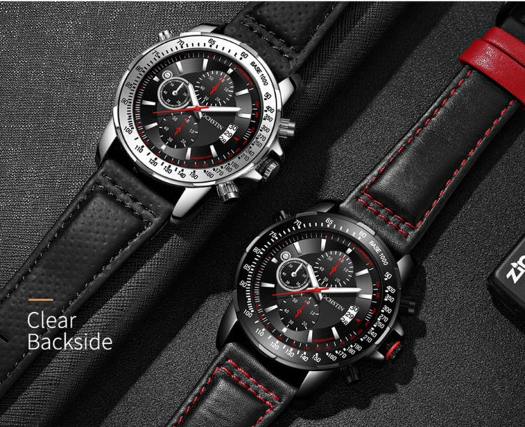 OCHSTIN 6125B orologio orologio al quarzo luce notturna orologio impermeabile cronometraggio orologio da uomo alla moda in pelle multifunzione