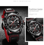 OCHSTIN 6125B orologio orologio al quarzo luce notturna orologio impermeabile cronometraggio orologio da uomo alla moda in pelle multifunzione