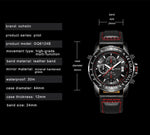 OCHSTIN 6125B orologio orologio al quarzo luce notturna orologio impermeabile cronometraggio orologio da uomo alla moda in pelle multifunzione