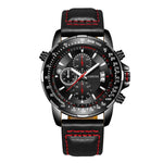OCHSTIN 6125B orologio orologio al quarzo luce notturna orologio impermeabile cronometraggio orologio da uomo alla moda in pelle multifunzione