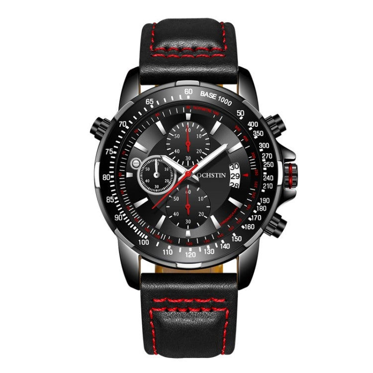 OCHSTIN 6125B orologio orologio al quarzo luce notturna orologio impermeabile cronometraggio orologio da uomo alla moda in pelle multifunzione
