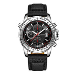 OCHSTIN 6125B orologio orologio al quarzo luce notturna orologio impermeabile cronometraggio orologio da uomo alla moda in pelle multifunzione
