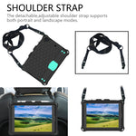 Design a nido d'ape EVA + PC Guscio protettivo piatto anticaduta a quattro angoli con cinghie, For iPad 9.7 2017/2018