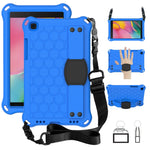 Per Galaxy Tab A8.0 T290 / T295（2019） Design a nido d'ape EVA + PC Guscio protettivo piatto anticaduta a quattro angoli con cinturini, For Galaxy Tab A8.0 (2019) T290/T295