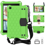 Per Galaxy Tab A8.0 T290 / T295（2019） Design a nido d'ape EVA + PC Guscio protettivo piatto anticaduta a quattro angoli con cinturini, For Galaxy Tab A8.0 (2019) T290/T295