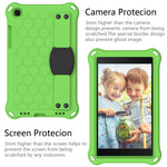 Per Galaxy Tab A8.0 T290 / T295（2019） Design a nido d'ape EVA + PC Guscio protettivo piatto anticaduta a quattro angoli con cinturini, For Galaxy Tab A8.0 (2019) T290/T295
