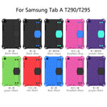 Per Galaxy Tab A8.0 T290 / T295（2019） Design a nido d'ape EVA + PC Guscio protettivo piatto anticaduta a quattro angoli con cinturini, For Galaxy Tab A8.0 (2019) T290/T295