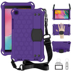 Per Galaxy Tab A8.0 T290 / T295（2019） Design a nido d'ape EVA + PC Guscio protettivo piatto anticaduta a quattro angoli con cinturini, For Galaxy Tab A8.0 (2019) T290/T295