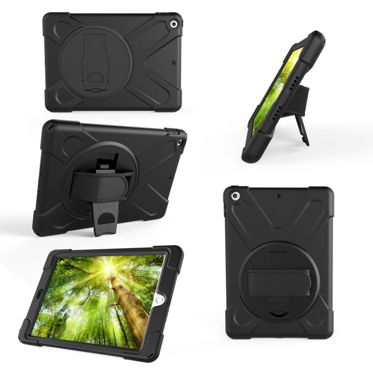 Per Amazon fire 7 (2017) (2019) PC con rotazione a 360 gradi + custodia protettiva in silicone con supporto e cinturino