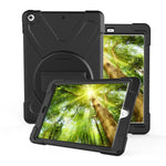 Per Amazon fire 7 (2017) (2019) PC con rotazione a 360 gradi + custodia protettiva in silicone con supporto e cinturino