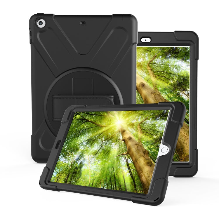 Per Amazon fire 7 (2017) (2019) PC con rotazione a 360 gradi + custodia protettiva in silicone con supporto e cinturino