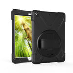 Per Amazon fire 7 (2017) (2019) PC con rotazione a 360 gradi + custodia protettiva in silicone con supporto e cinturino