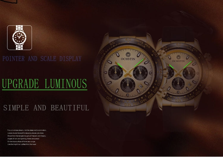 OCHSTIN 6103 Orologio al quarzo multifunzione Cinturino in silicone Orologio sportivo luminoso impermeabile