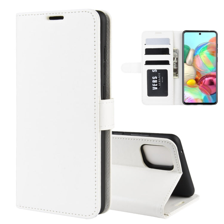 Per Galaxy A81 / M60S / Note 10 Lite R64 Texture Custodia protettiva a vibrazione orizzontale singola con supporto e slot per schede e portafoglio e cornice per foto, For Galaxy A81 / M60S / Note 10 Lite