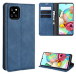 Per Galaxy A81 / M60S / Note 10 Lite Custodia in pelle con ventosa magnetica per affari retro-pelle con supporto e slot per schede e portafoglio, For Galaxy A81
