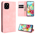 Per Galaxy A81 / M60S / Note 10 Lite Custodia in pelle con ventosa magnetica per affari retro-pelle con supporto e slot per schede e portafoglio, For Galaxy A81
