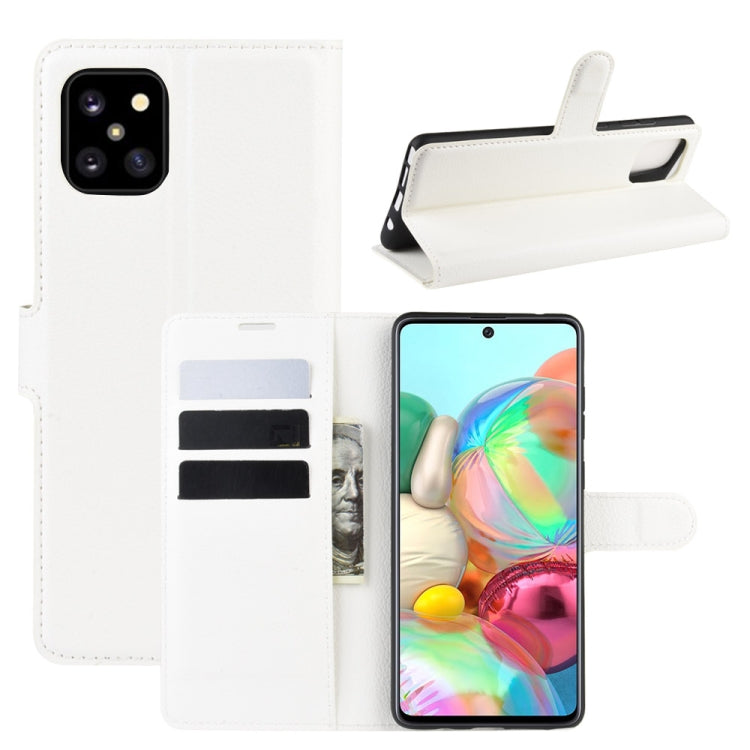 Per Galaxy A81 / M60S / Note 10 Lite Custodia protettiva a vibrazione orizzontale con texture Litchi con supporto e slot per schede e portafoglio, For Galaxy A81