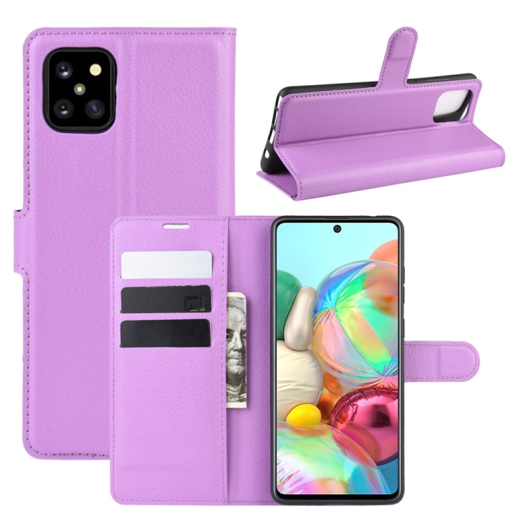 Per Galaxy A81 / M60S / Note 10 Lite Custodia protettiva a vibrazione orizzontale con texture Litchi con supporto e slot per schede e portafoglio, For Galaxy A81