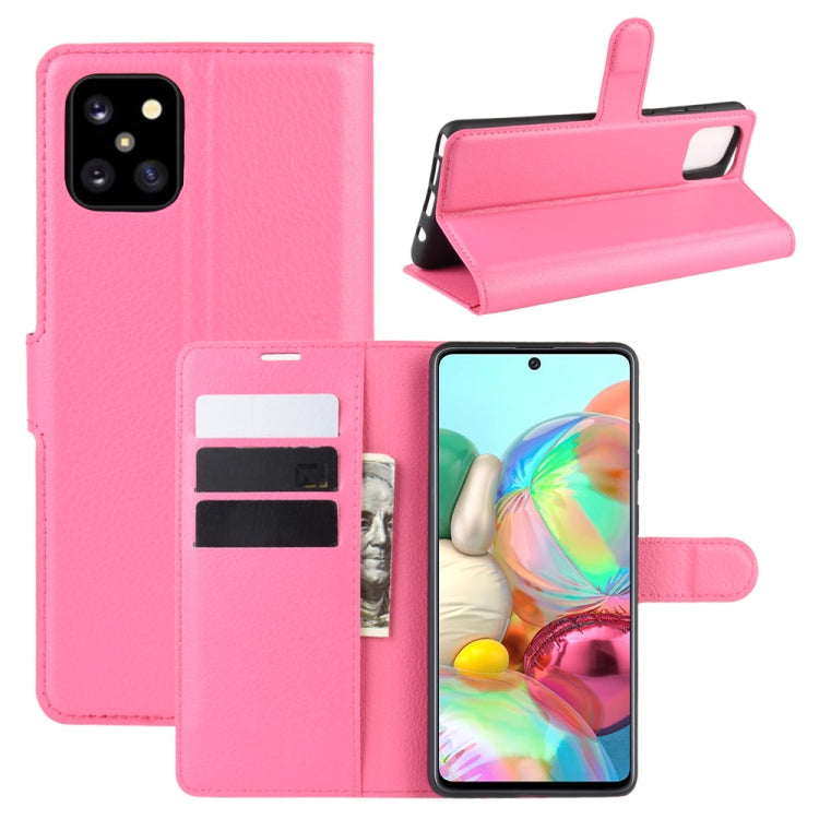 Per Galaxy A81 / M60S / Note 10 Lite Custodia protettiva a vibrazione orizzontale con texture Litchi con supporto e slot per schede e portafoglio, For Galaxy A81