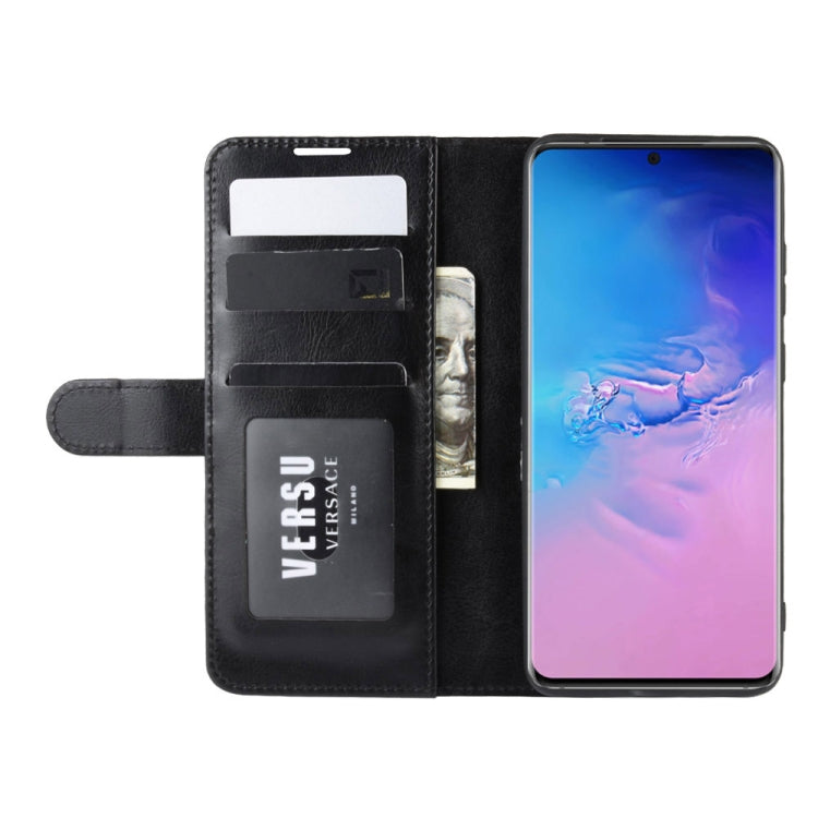 Per Galaxy S11 Plus R64 Texture Custodia protettiva a vibrazione orizzontale singola con supporto e slot per schede e portafoglio e cornice per foto, For Galaxy S20 Ultra