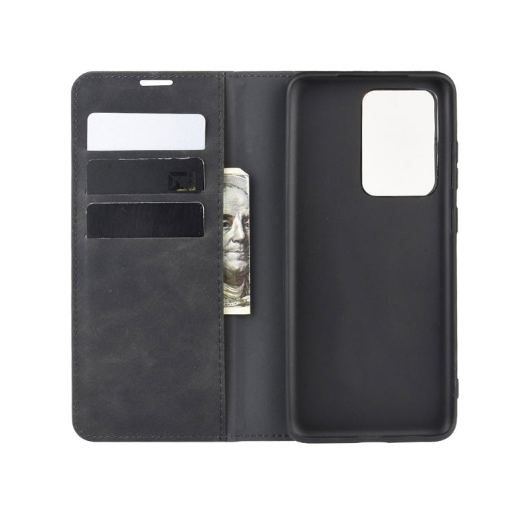 Per Galaxy S11 Plus Custodia in pelle con ventosa magnetica da lavoro retro-pelle con supporto, slot per carte e portafoglio, For Samsung Galaxy S20 Ultra
