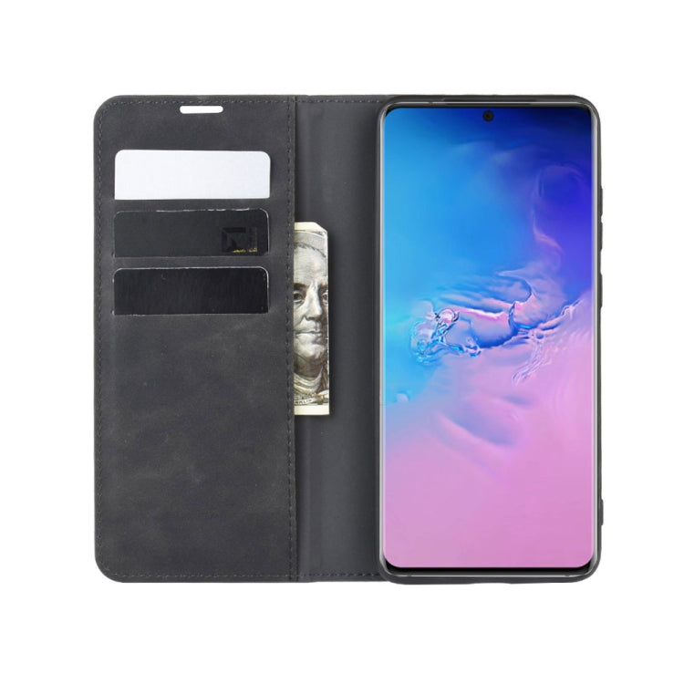 Per Galaxy S11 Plus Custodia in pelle con ventosa magnetica da lavoro retro-pelle con supporto, slot per carte e portafoglio, For Samsung Galaxy S20 Ultra