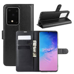 Per Galaxy S11 Plus Litchi Texture Custodia protettiva a vibrazione orizzontale con supporto e slot per carte e portafoglio, For Galaxy S20 Ultra