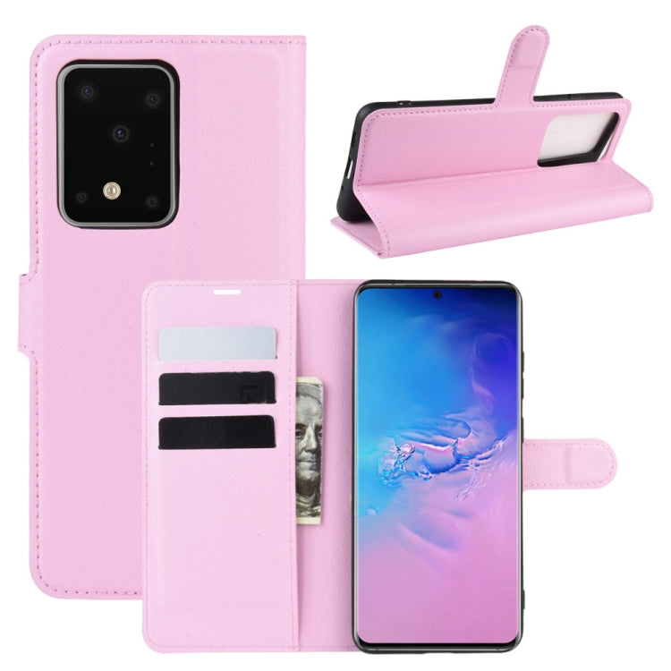 Per Galaxy S11 Plus Litchi Texture Custodia protettiva a vibrazione orizzontale con supporto e slot per carte e portafoglio, For Galaxy S20 Ultra