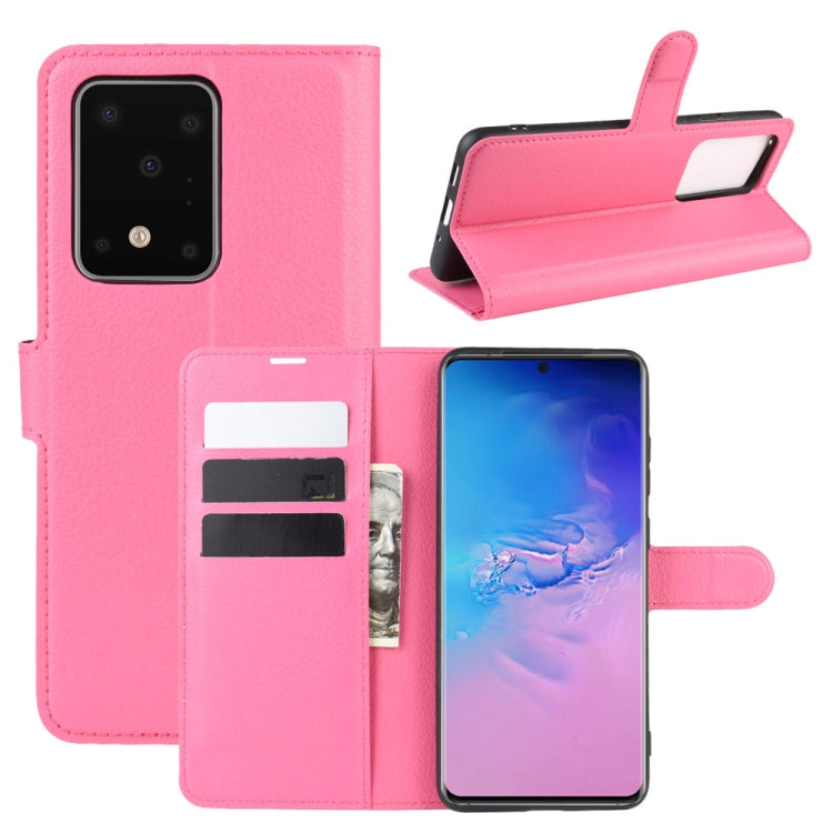 Per Galaxy S11 Plus Litchi Texture Custodia protettiva a vibrazione orizzontale con supporto e slot per carte e portafoglio, For Galaxy S20 Ultra