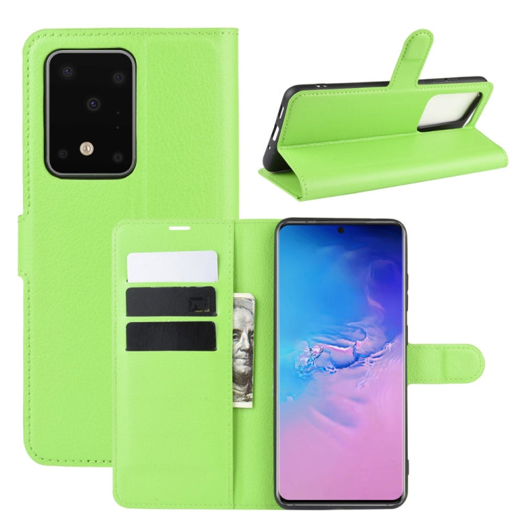 Per Galaxy S11 Plus Litchi Texture Custodia protettiva a vibrazione orizzontale con supporto e slot per carte e portafoglio, For Galaxy S20 Ultra