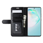 Per Galaxy A91 / M80S / S10 Lite R64 Texture Custodia protettiva a vibrazione singola orizzontale con supporto e slot per schede e portafogli e cornice per foto