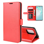 Per Galaxy A91 / M80S / S10 Lite R64 Texture Custodia protettiva a vibrazione singola orizzontale con supporto e slot per schede e portafogli e cornice per foto
