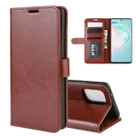 Per Galaxy A91 / M80S / S10 Lite R64 Texture Custodia protettiva a vibrazione singola orizzontale con supporto e slot per schede e portafogli e cornice per foto