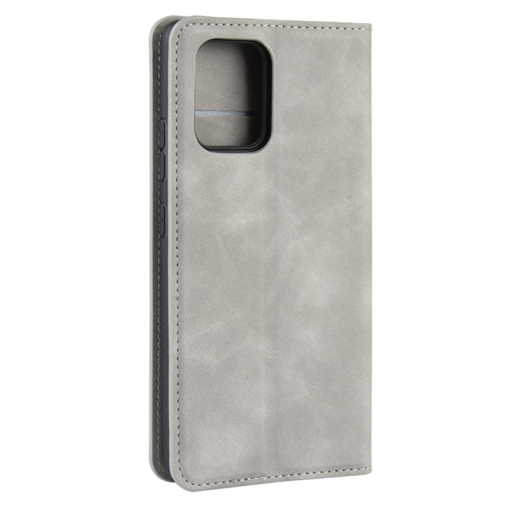 Per Galaxy A91 / M80s / S10 Lite Custodia in pelle con ventosa magnetica per affari retro-pelle con supporto e slot per schede e portafoglio, For Galaxy A91