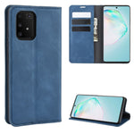 Per Galaxy A91 / M80s / S10 Lite Custodia in pelle con ventosa magnetica per affari retro-pelle con supporto e slot per schede e portafoglio, For Galaxy A91
